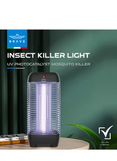 Brave Powerful Electric Mosquito Killer Lamp and Fly Trap, Smart Pest Control Device for Indoor and Outdoor Use, Effective in Killing Flying Insects, 10W Power and 1800V Electric Strike, Mosquito and Fly Trap, 100% Original Insect Zapper, High Power UV Light Mosquito Trap, Perfect for Home, Patio, Garden, Kitchen, Office, Camping, Durable Design, 24/7 Protection, Safe and Eco-Friendly, Quiet Operation (Black)  - Image 3