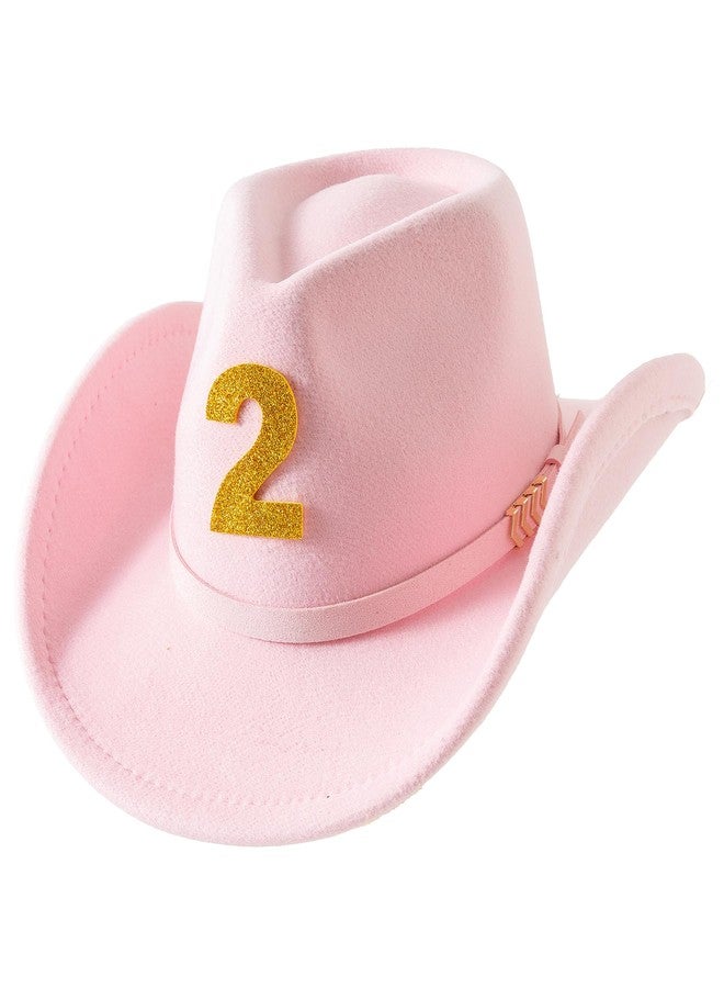 Jastore Baby Boys Girls Toddler Cowboy Hat 1st 2nd 3rd 4th Birthday Hat First Rodeo Cowgirl Hat Birthday Party Western Hat (US, Age, 1 Year, 4 Years, Light Pink) - Image 3