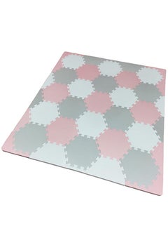 Bumble & Bird Bumble & Bird - BabySafe Play Mat - Hexagonal Pink/Cream  - Image 2