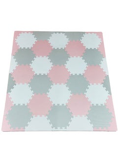 Bumble & Bird Bumble & Bird - BabySafe Play Mat - Hexagonal Pink/Cream  - Image 1