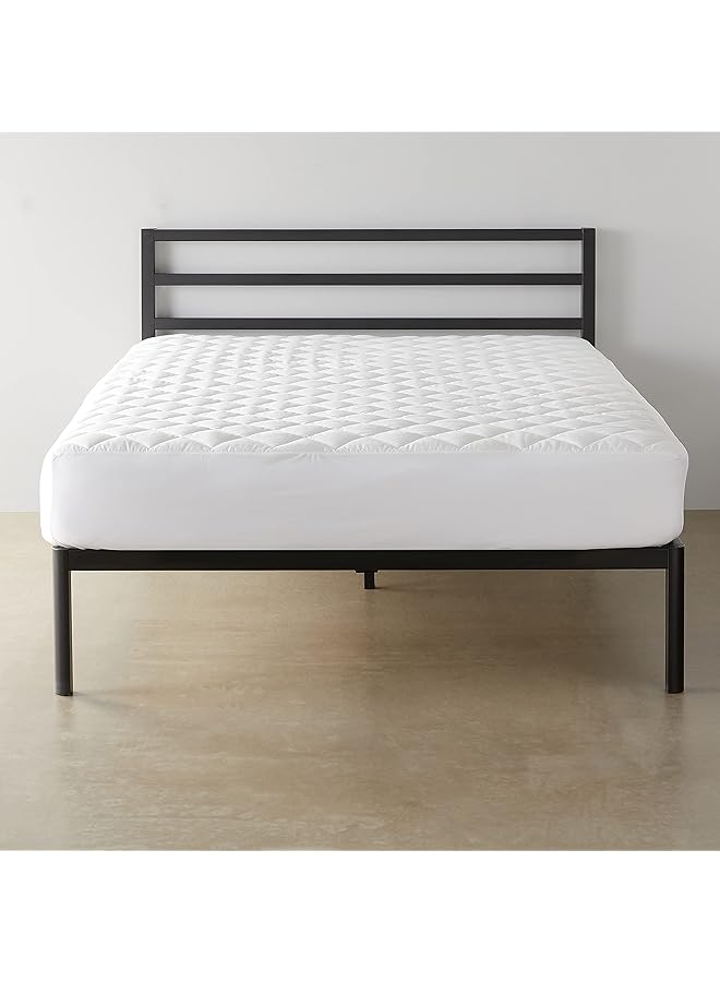 erorex Hypoallergenic Quilted Mattress Topper Pad Cover 18 Inch Deep King White  - Image 1