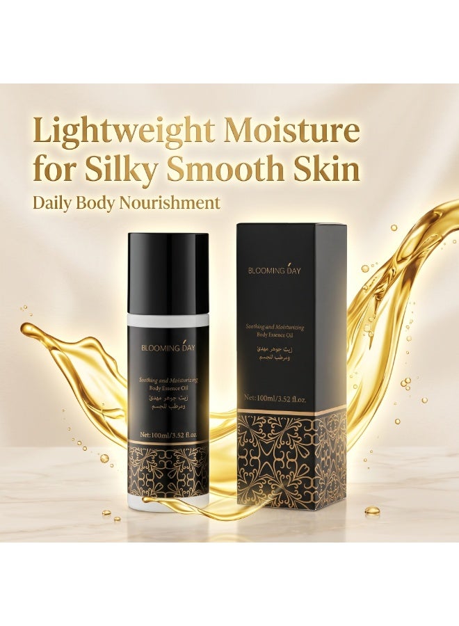 Blooming Day Soothing & Moisturizing Body Essence Oil 100ml – Lightweight Non-Greasy Body Oil for Dry Skin, Silky Smooth & Soft Skin Feel - Image 1