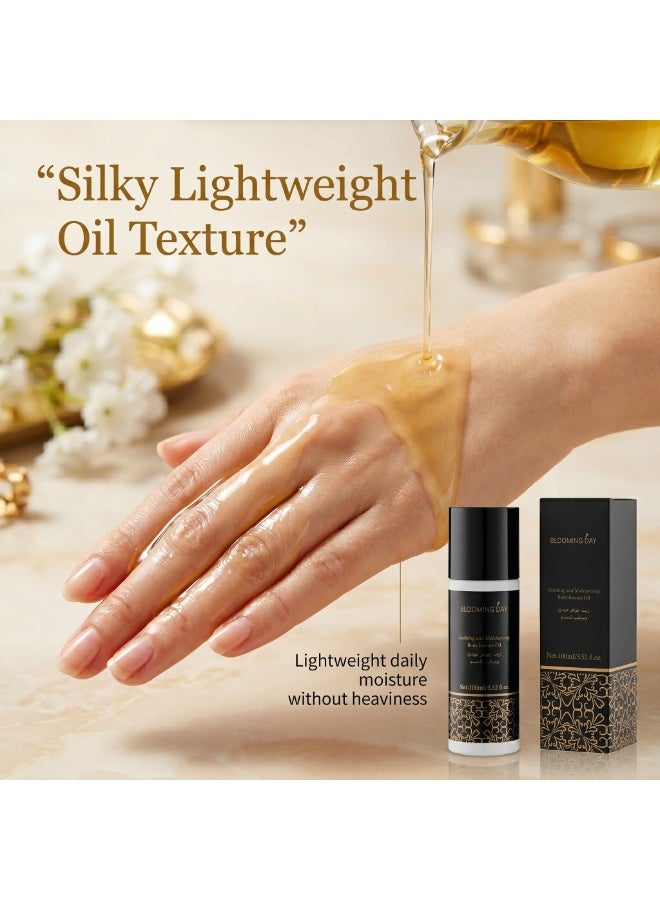 Blooming Day Soothing & Moisturizing Body Essence Oil 100ml – Lightweight Non-Greasy Body Oil for Dry Skin, Silky Smooth & Soft Skin Feel - Image 3