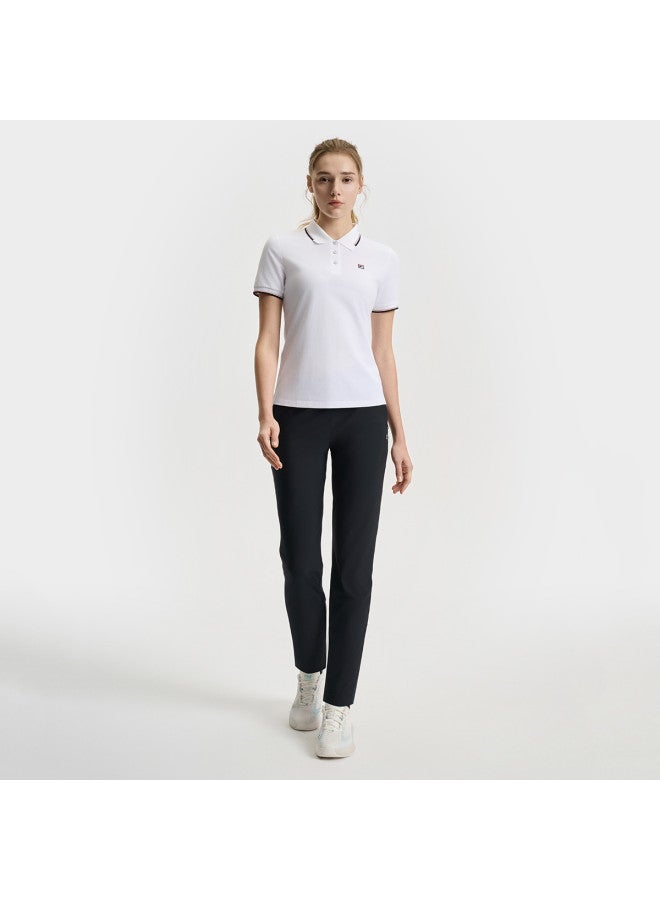 FILA Women'S Casual Pants Basic Simple Comfortable High-Elasticity Tennis Straight-Leg Knit Long Pants - Image 2