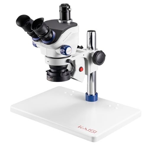 Kaisi TX-350E Professional Soldering Microscope,Trinocular Stereo Microscope, 7X-50X Magnification and WF10x23 Wide Field Eyepieces,Lab Stereo Zoom Microscopes for Electronics Repair - Image 1