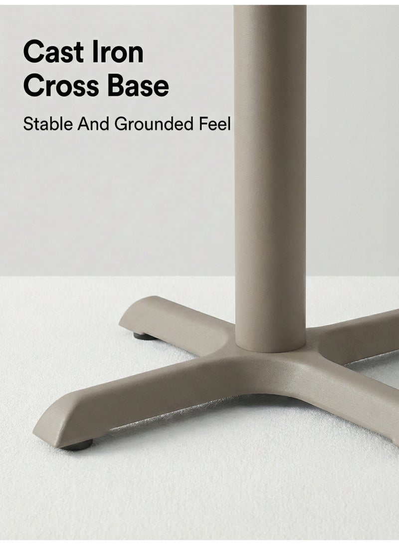 SUNRISE Luxury Champagne Outdoor Bistro Set 3 Piece Stackable Rope Chairs And Metal Table For Balcony Patio - Image 4