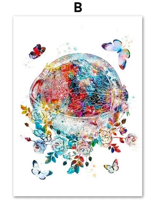 Abstract Watercolor Eye Anatomy Education Nordic Posters And Prints Wall Art Canvas Painting Medicine Pictures Doctor Room Decor - Image 1
