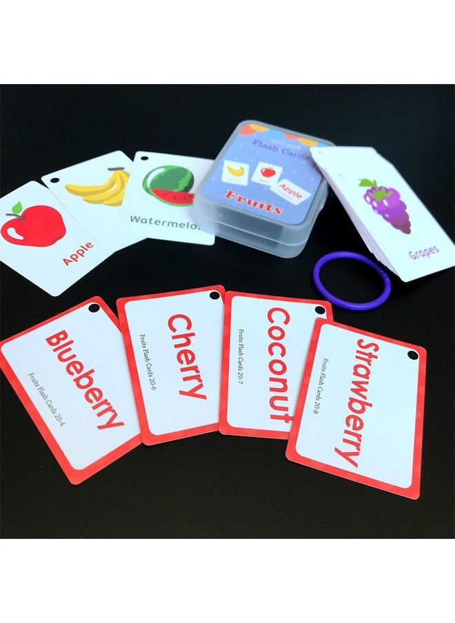 Children's Starter Memory English Word Flashcards, Fruits and Foods  - Image 1