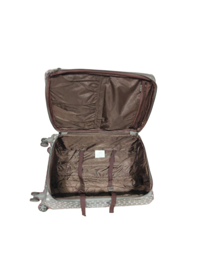 دكني حقيبة سفر  ليجاسي بعجلات للجنسين خفيفة الوزن  بعجلات دوارة  ألوان فحمأبيض - Image 5