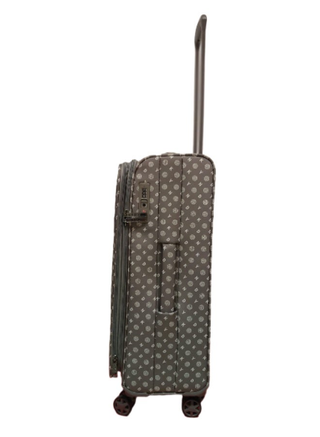 دكني حقيبة سفر  ليجاسي بعجلات للجنسين خفيفة الوزن  بعجلات دوارة  ألوان فحمأبيض - Image 3