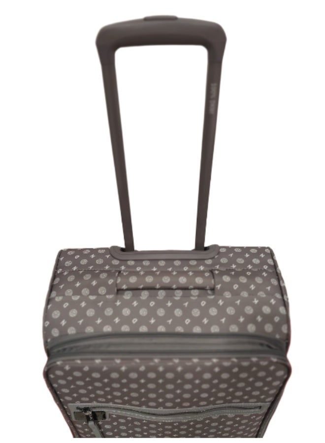 دكني حقيبة سفر  ليجاسي بعجلات للجنسين خفيفة الوزن  بعجلات دوارة  ألوان فحمأبيض - Image 4