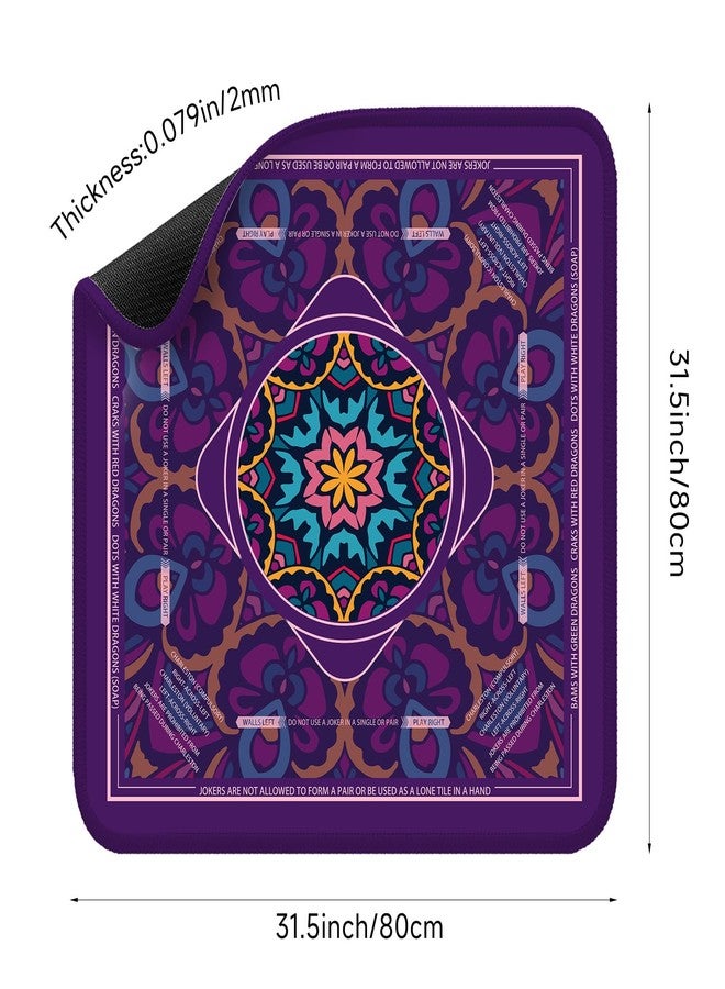 molovsiny Mahjong Mat for Table Durable Mahjong Table Cover with Unique Design, Premium Mahjong Accessories, Perfect Mahjong Gifts for Women, Game Mat for Mahjong and Board Game Enthusiasts (Royal Mandala) - Image 2