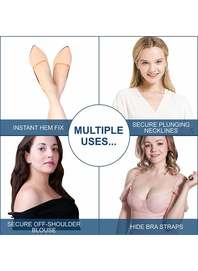 Elaimei Body And Clothing Tape Waterproof, Double Sided Body And Clothing Tapes, Strong Transparent Clear Body Tape Fashion Tape For Clothes, Dispenser Disposable And Waterproof Tapes For Women 80 Strips - Image 5