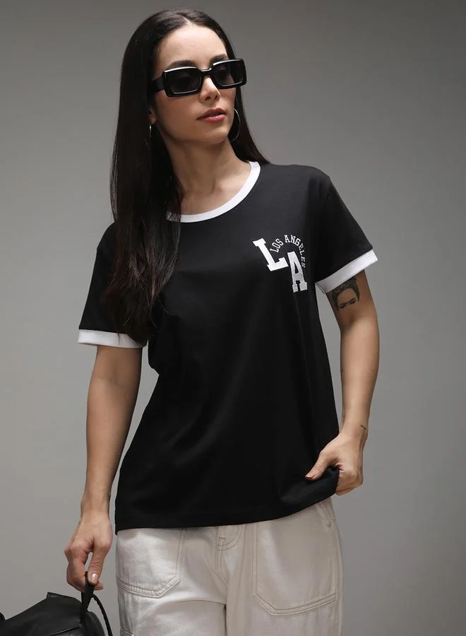 Dillinger Women Boxy Fit Embroidery T-Shirt
