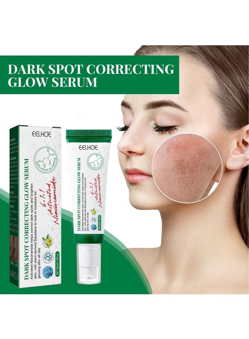 EELHOE Dark Spot Correcting Glow Serum, Moisturizing Whitening Brightening Serum, Dark Spot Treatment, Repair Dullness, for Acne Scars, Fine Lines, Hyperpigmentation and Dark Circles 50ml  - Image 2