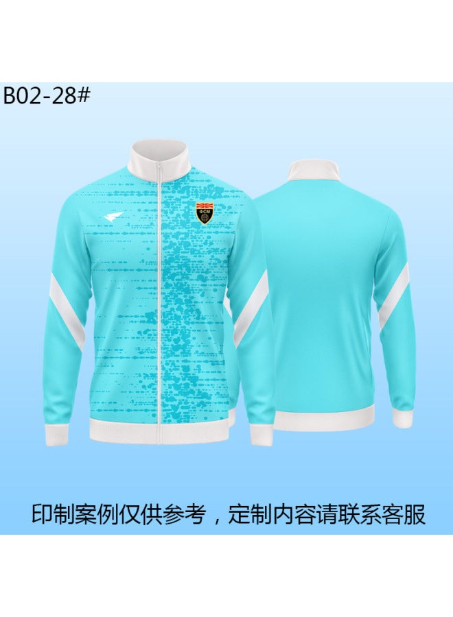 Football Uniform Digital Printing Set - Men's & Women's Training & Competition Team Uniform, Sky Blue