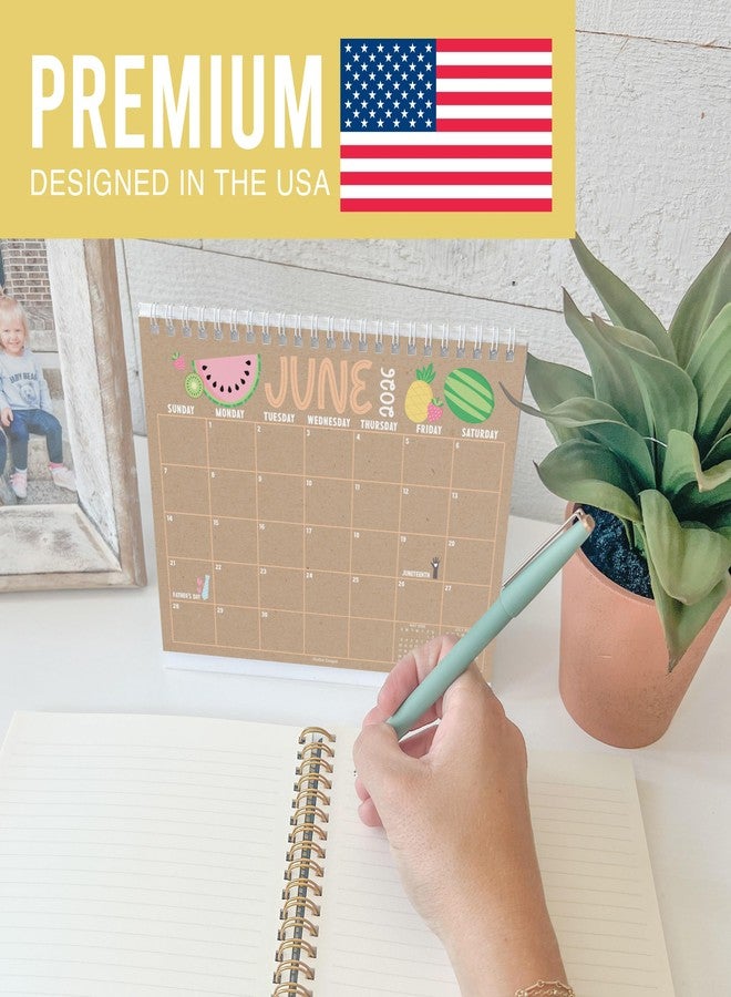 Hadley Designs Small Desk Calendar 2026-2027 - Standing Flip Desk Calendars 2026, 18 Months Stand Up Calendars from Jan 2026 to Jun 2027, Kraft Desktop Calendar Planner for Home, School, Office - Image 3