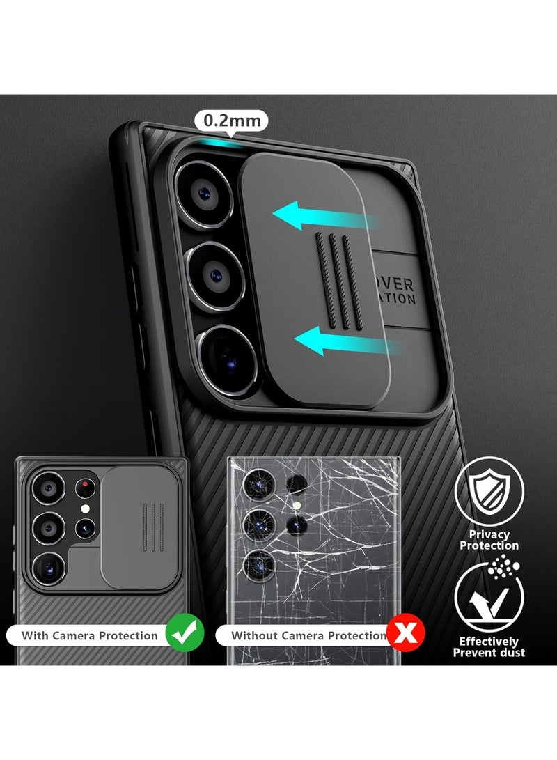 Nillkin Case Cover CamShield Pro Magnetic Wireless Charging Case With Slide Camera For Samsung Galaxy S24 Ultra (Black) - Image 4