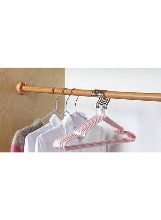 Set of 10 40cm Silicone Coated Stainless Steel Non-Slip Slim Clothes Hangers with Serrated Grooves for Shirts, Dresses, Coats, Pants, Wardrobe, Durable Space Saving Wire Hangers - Image 4