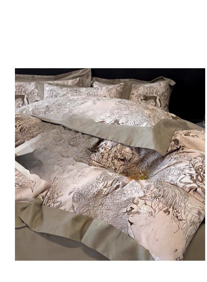 Fitted Sheet Style — ﻿ High End Pure Cotton Bedding Four Piece Set - Image 1