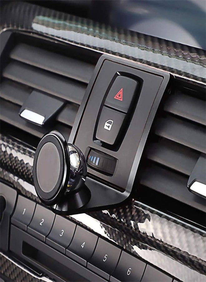 حامل هاتف محمول دوار 360 درجة من LLKUANG لسيارات BMW الفئة الثالثة والرابعة M3 M4 F30 F31 F32 F33 F34 F36 F80 F82 F83، أسود (مغناطيسي) - Image 1