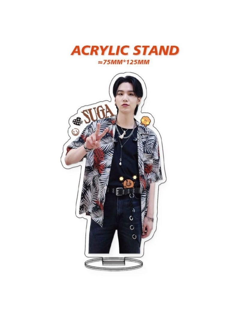 Generic BTS SUGA Personal Gift Box With Lomo Cards, Acrylic Stand, Hand Account Tape, Keychain, Lanyard, Stickers, Photo Card  - Image 5