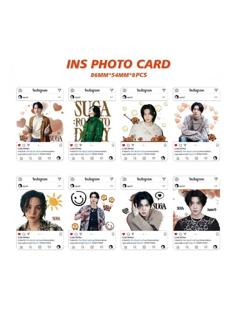 Generic BTS SUGA Personal Gift Box With Lomo Cards, Acrylic Stand, Hand Account Tape, Keychain, Lanyard, Stickers, Photo Card  - Image 4