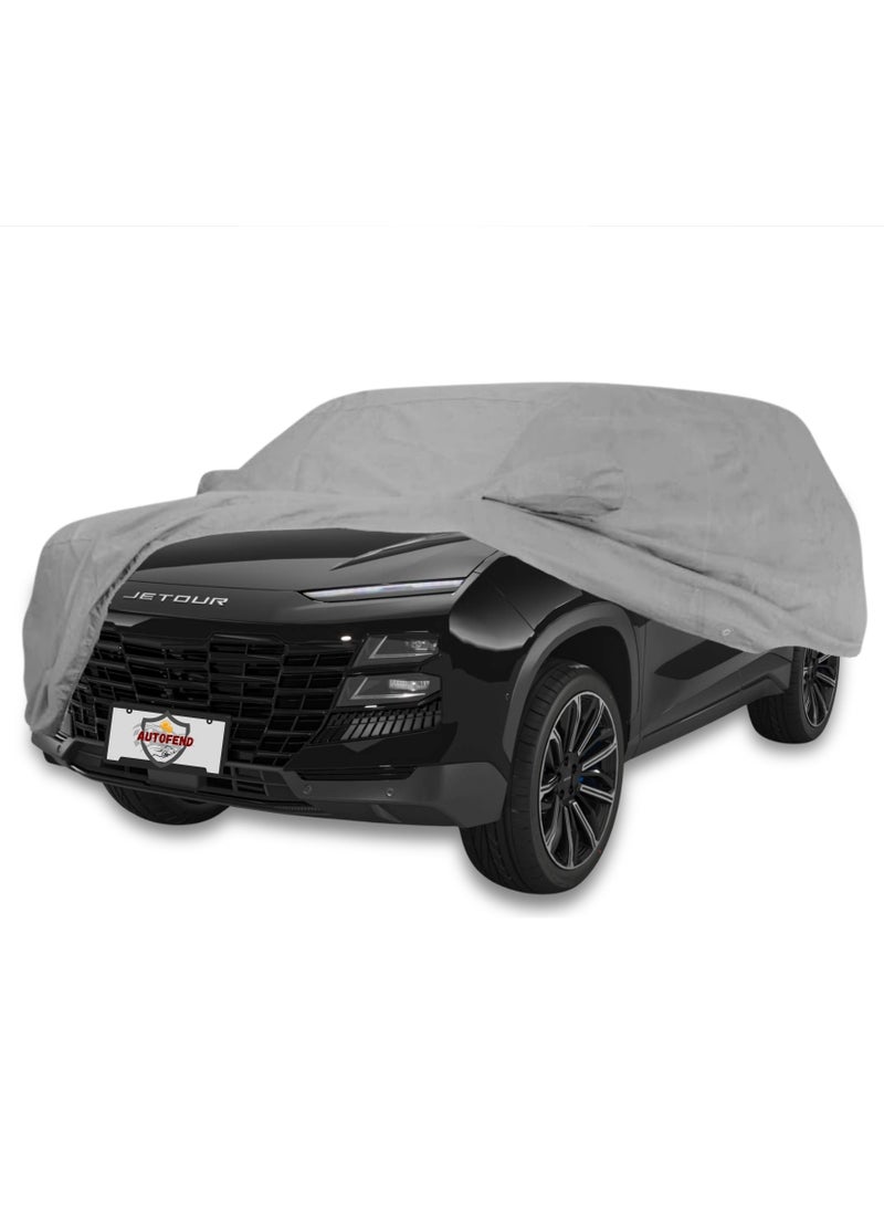 Zipporah All Weather Premium Lightweight 6-Layers Protective Car Cover 210T Compatible for 2024-2025 Jetour Dashing with Left Driver Side Door Zipper, Security Lock and Mirror Pockets - Image 1