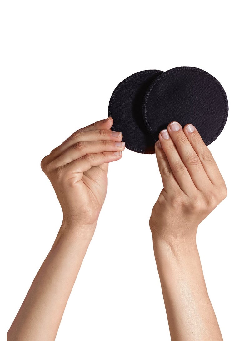 Carriwell 6 x Washable Breast Pads Black TU- One Size - Image 1