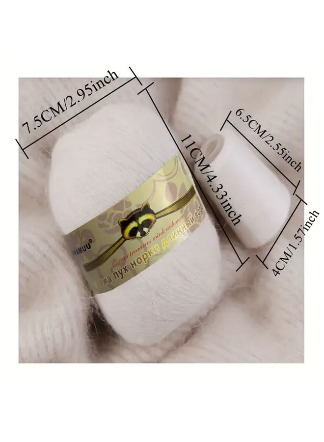 Color210 Imitation Long Haired Mink Yarn for Knitting Crochet and Sewing - Image 3