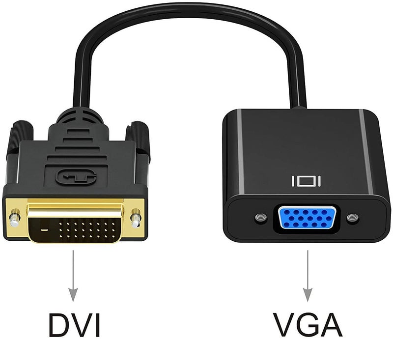 Tobo DVI to VGA Adapter,1080p Active DVI-D to VGA Adapter Converter 24+1 Male to Female Adapter-TD-225TC. - Image 2