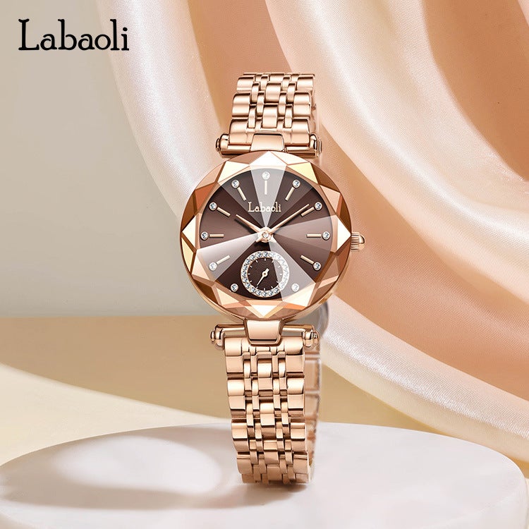 Labaoli New Stainless Steel Strap Women's Watch - Modern Waterproof Quartz Fashion Wristwatch - Image 2