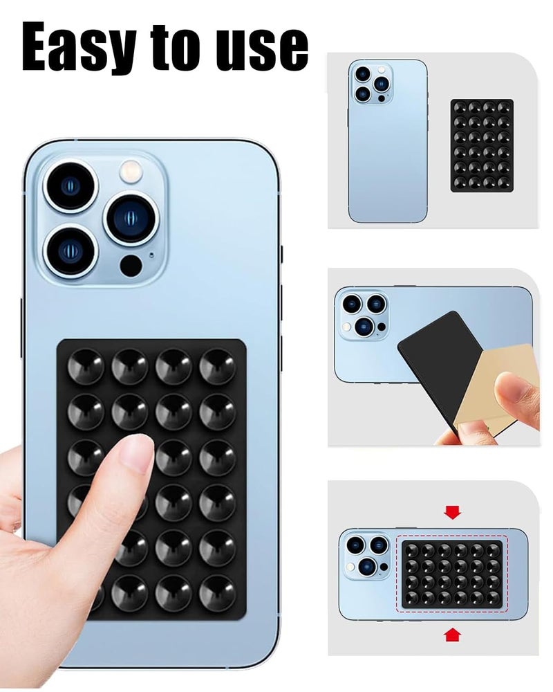 Green Scapper 6 Pcs Silicone Suction Phone Case ReusableSuction Phone CaseContent Creator EssentialsHandsFree Mobile Accessory Holder Gripfor Mobile Phones Hard Disk Power Bank Multicolor - Image 3