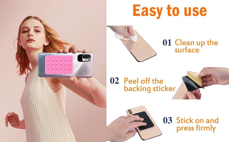 Green Scapper 6 Pcs Silicone Suction Phone Case ReusableSuction Phone CaseContent Creator EssentialsHandsFree Mobile Accessory Holder Gripfor Mobile Phones Hard Disk Power Bank Multicolor - Image 5