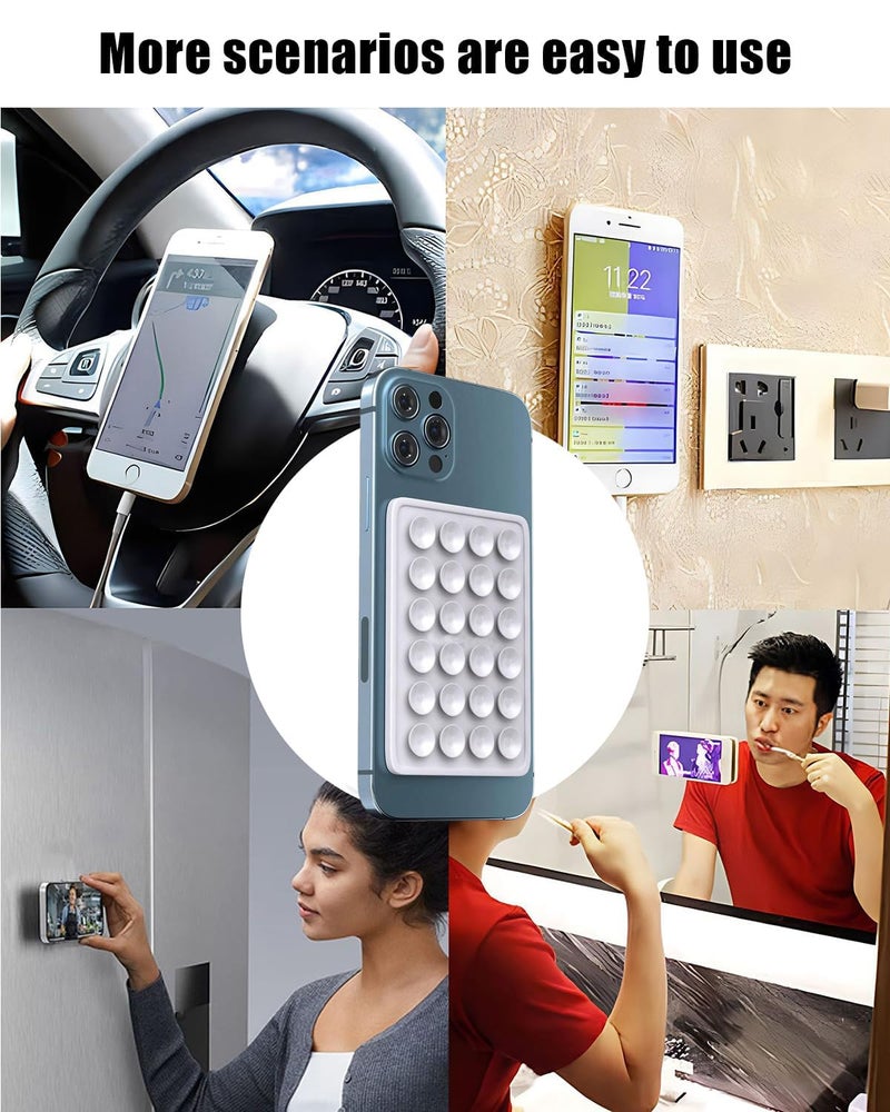 Green Scapper 6 Pcs Silicone Suction Phone Case ReusableSuction Phone CaseContent Creator EssentialsHandsFree Mobile Accessory Holder Gripfor Mobile Phones Hard Disk Power Bank Multicolor - Image 4