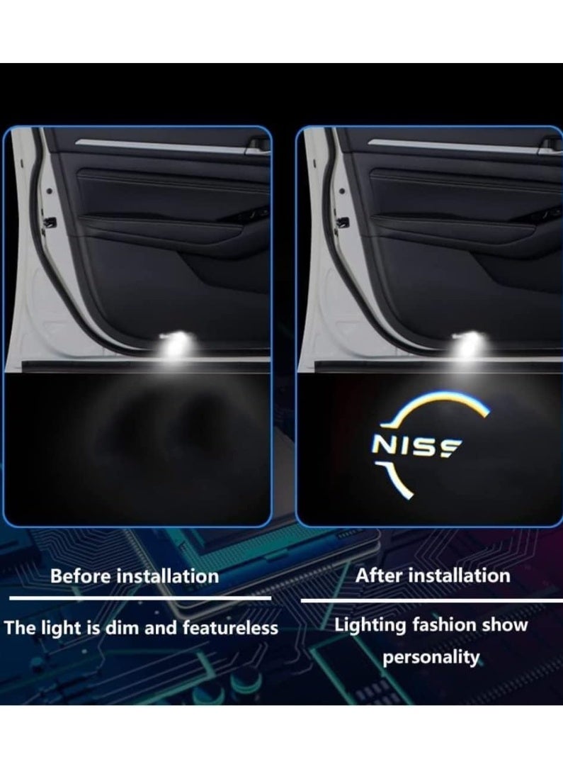 Nissan Patrol Y62 Door Logo Light New Nissan Emblem Bright Glass Lens Nissan Welcome Projector Light Super Bright - Image 3