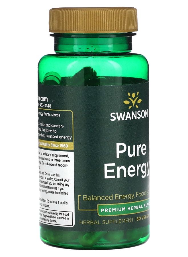SWANSON Pure Energy 60 Veggie Capsules - Image 2