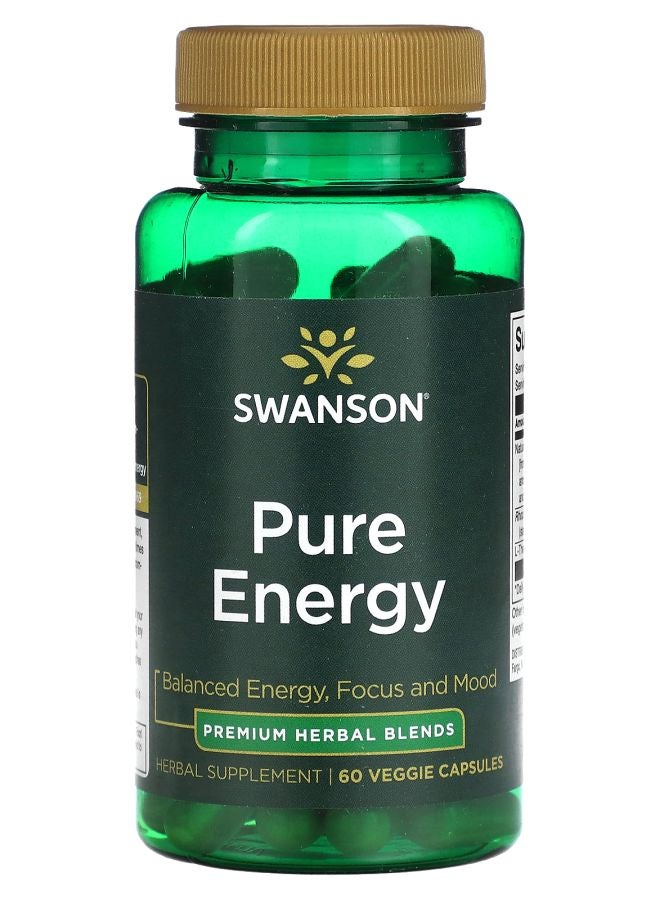 SWANSON Pure Energy 60 Veggie Capsules - Image 1