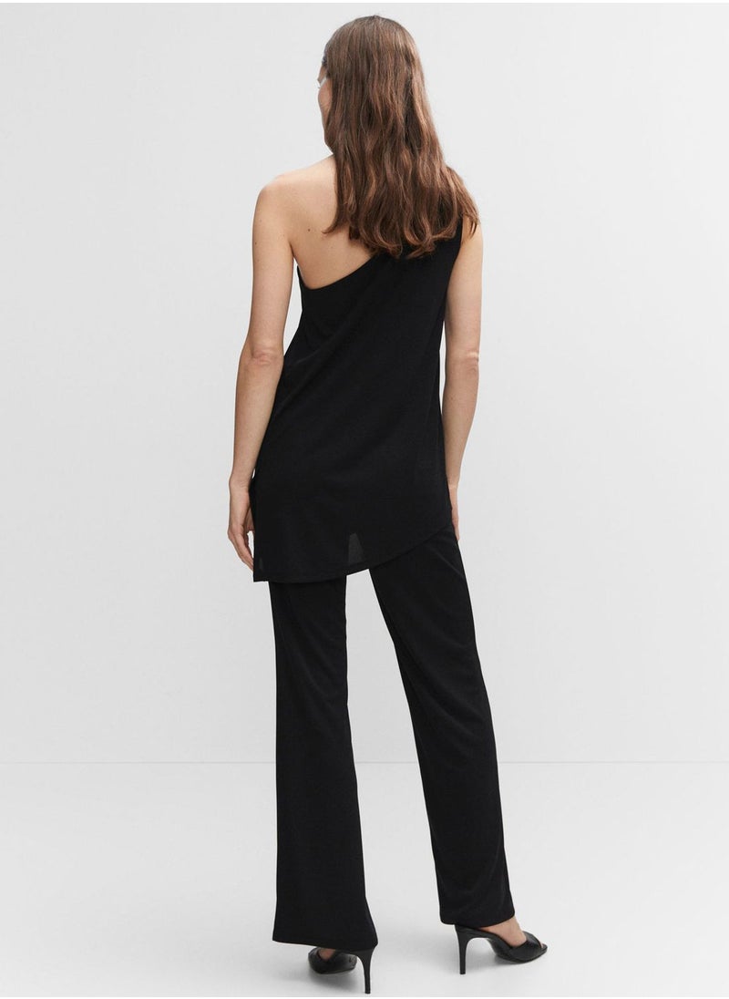 MANGO - One Shoulder Ring Detail Top - Image 1