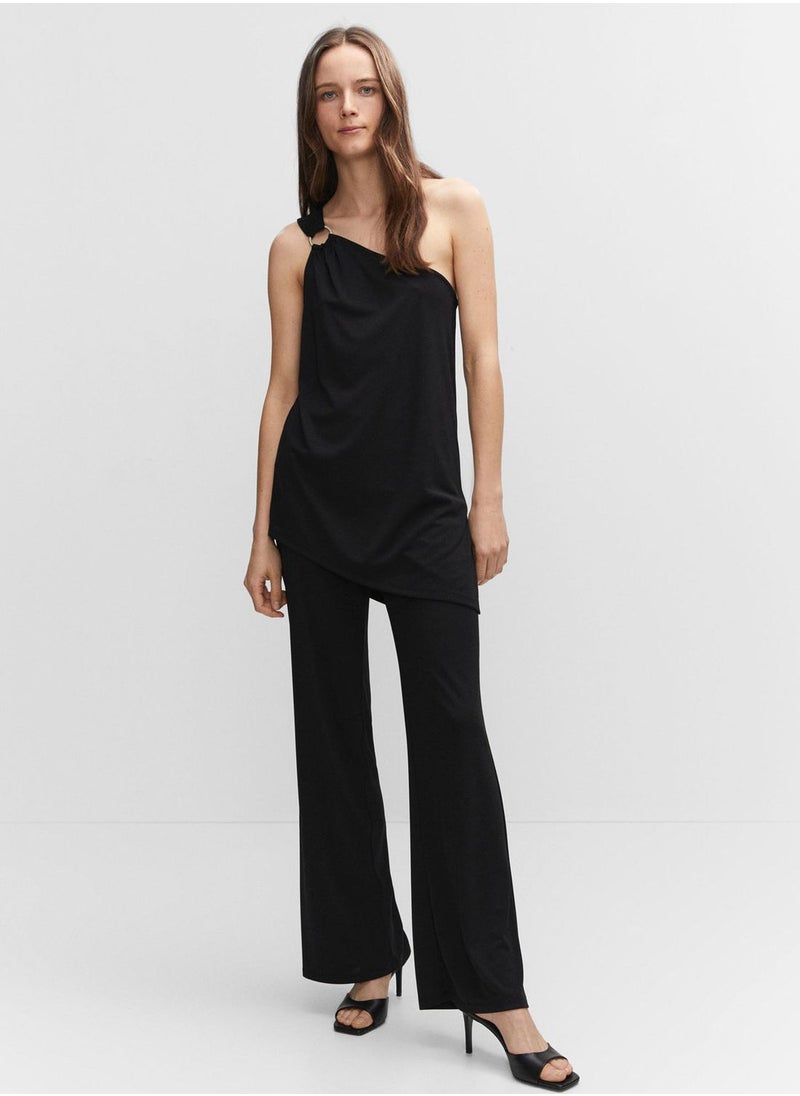 MANGO - One Shoulder Ring Detail Top - Image 1