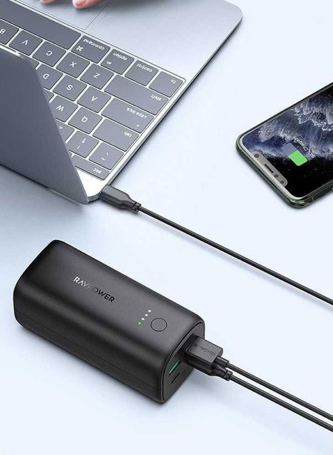 راف باور باور بنك راف باور 20000mAh – 50 واط، شحن سريع PD وQC، يشحن 4 أجهزة في وقت واحد 2000 mAh أسود - Image 3