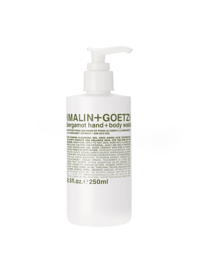 (MALIN+GOETZ) غسول اليدين والجسم مالينغويتز رغوي لطيف مع مستخلصات نباتية وأحماض أمينية مرطبة متوازنة pH برائحة غير محددة نباتي خالي من القسوة برغموت 85 أونصة سائلة - Image 2