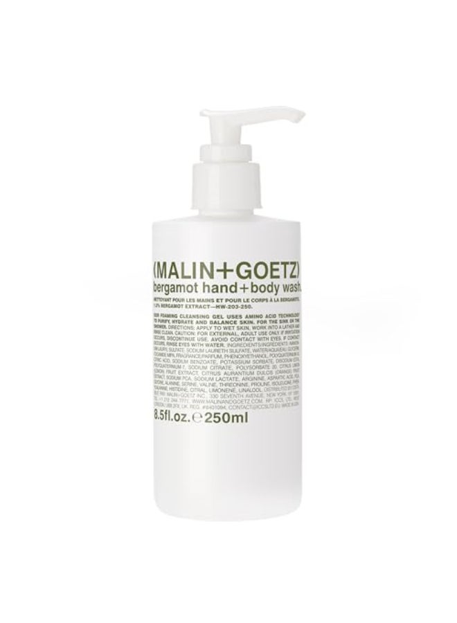 (MALIN+GOETZ) غسول اليدين والجسم مالينغويتز رغوي لطيف مع مستخلصات نباتية وأحماض أمينية مرطبة متوازنة pH برائحة غير محددة نباتي خالي من القسوة برغموت 85 أونصة سائلة - Image 1