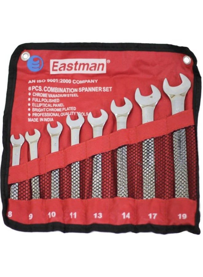 إيست مان مجموعة مفاتيح ربط مركبة من 8 قطع (8-19 مم) - Image 1