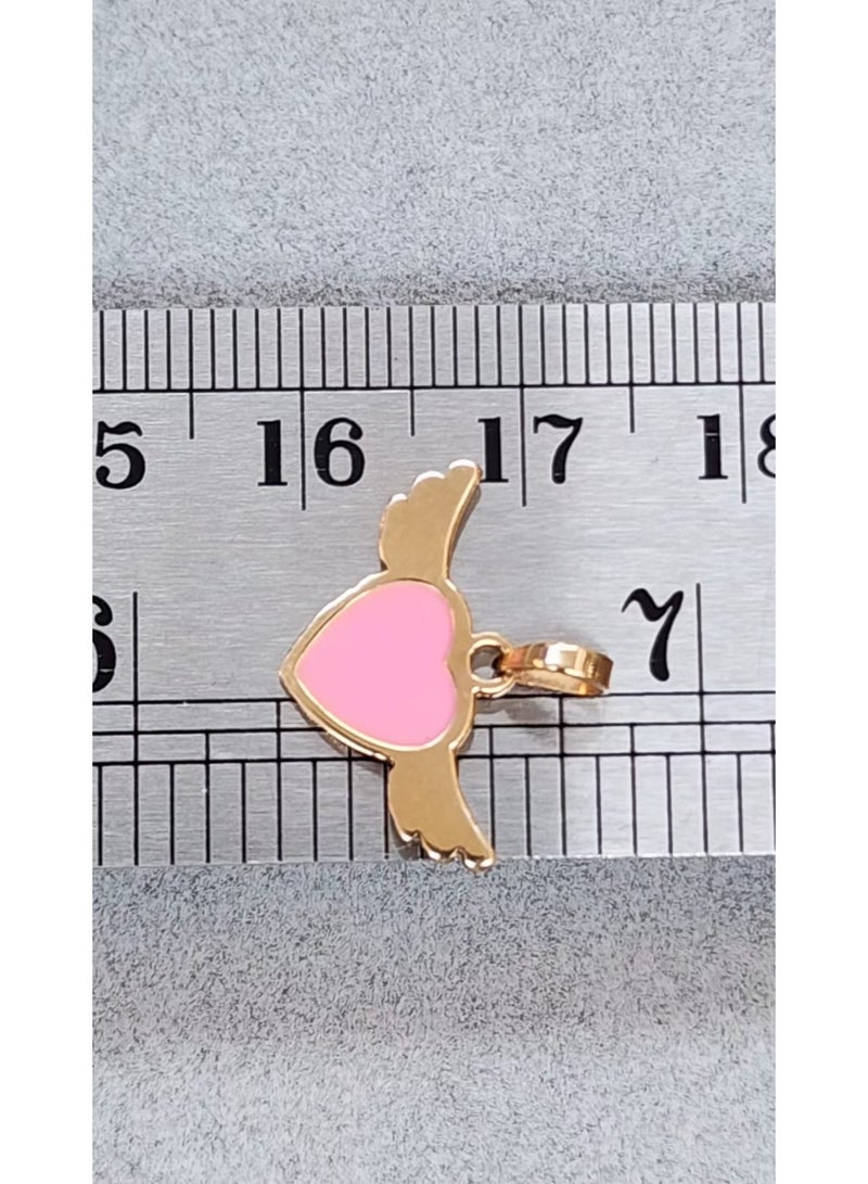 روبي آرت الذهب قلادة من الذهب الخالص عيار 18 قيراطًا مرصعة بالياقوت للبنات - 0.84 جرام - Image 3