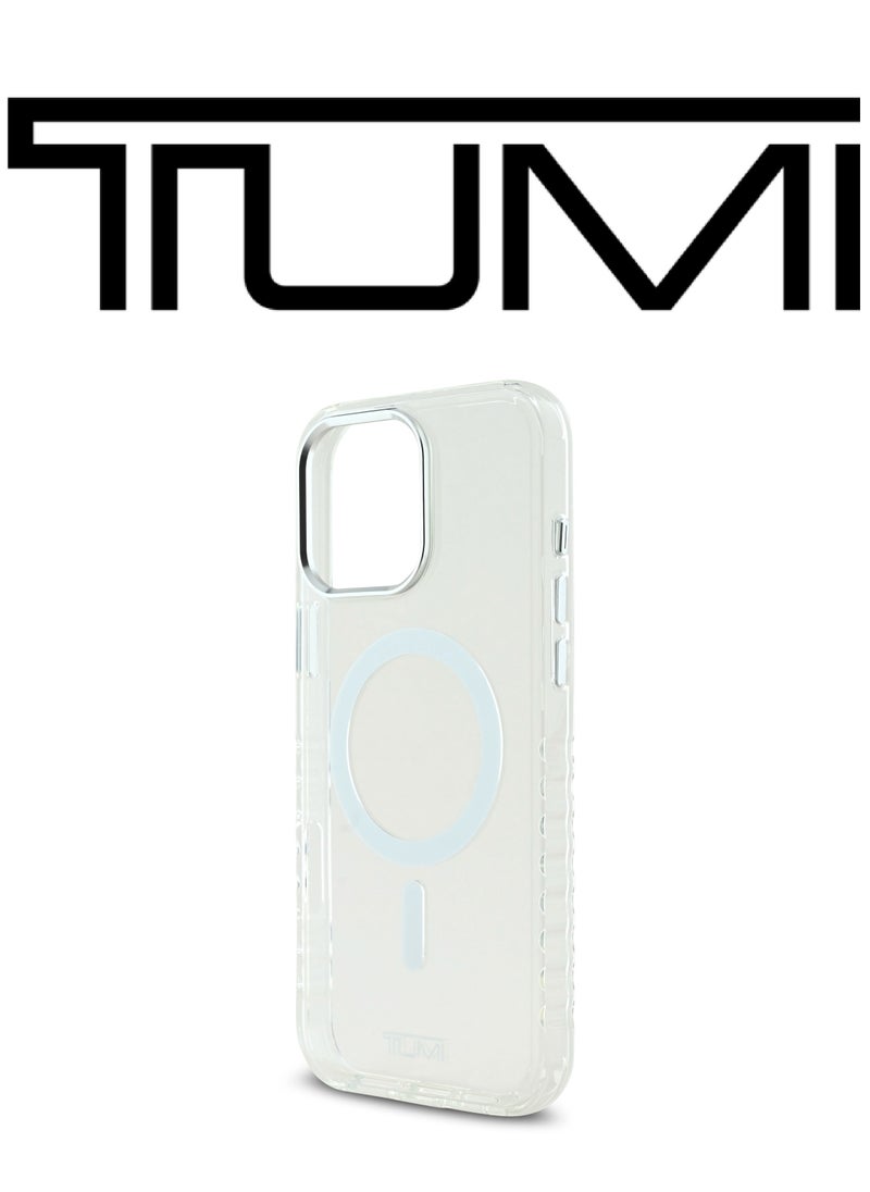 CG MOBILE Back case for iPhone 16 Pro, supports wireless charging MagSafe, French design, Clear color, original logo approved by the global brand TUMI. From CG Mobile.  - Image 5