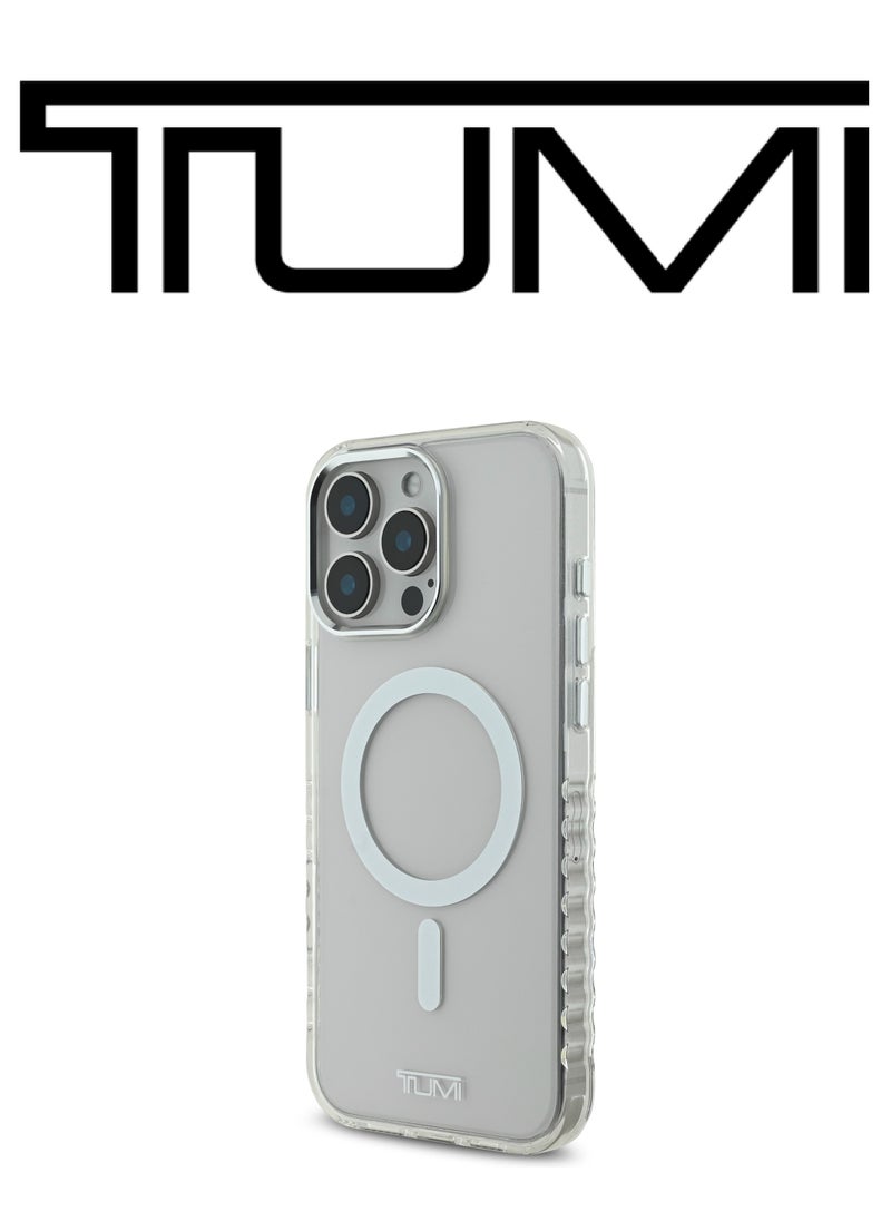CG MOBILE Back case for iPhone 16 Pro, supports wireless charging MagSafe, French design, Clear color, original logo approved by the global brand TUMI. From CG Mobile.  - Image 3