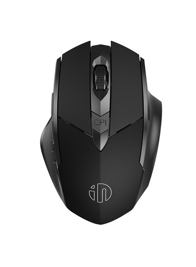 inphic Bluetooth Mouse, Inphic Rechargeable Wireless Mouse Multi-Device with Silent , 800/1200/1600 DPI Adjustment, Ergonomic Optical Portable Mouse for Laptop Android Windows Mac OS(Black) - Image 1