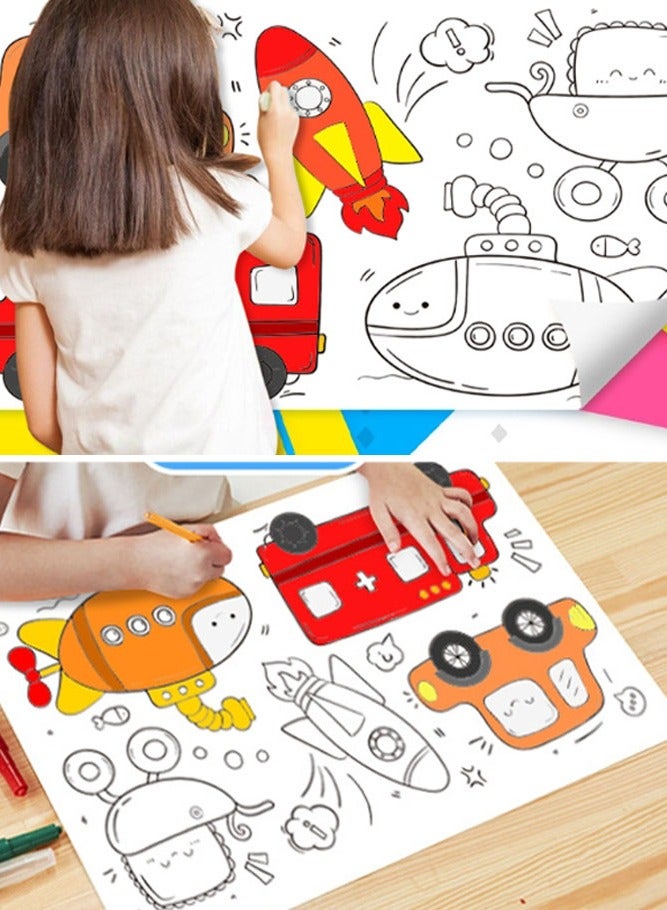 INSENSE 3-meter large graffiti painting paper, creative hand filled canvas, can be attached to walls without dirtying children's graffiti scrolls - Image 1