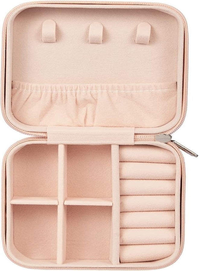 Lavonte Travel Jewelry Organizer, Small Jewelry Box Mini Portable Jewelry Case for Rings Earrings & Necklace for Women Girls (Pink) - Image 4